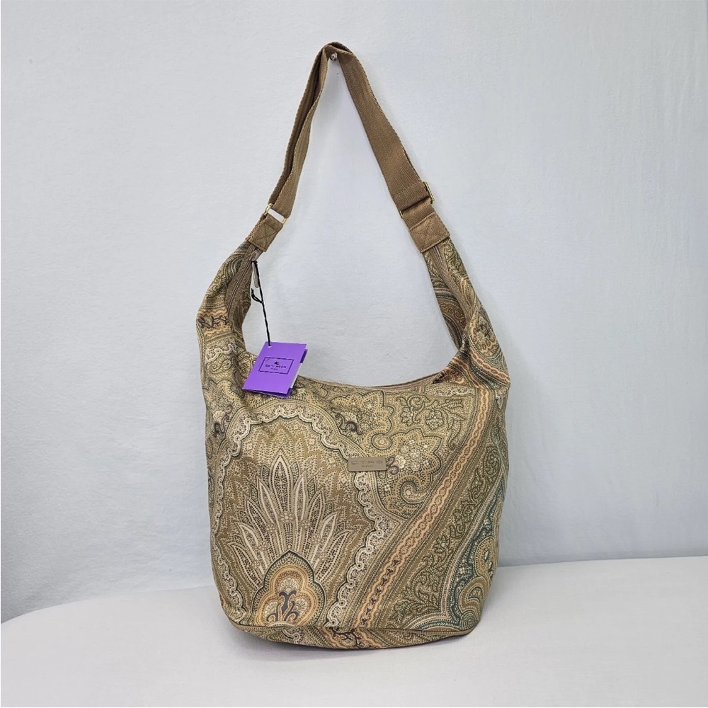 NWT ETRO Tote Shoulder/crossbody Bag Italy Tan/ Brown Paisley Casual